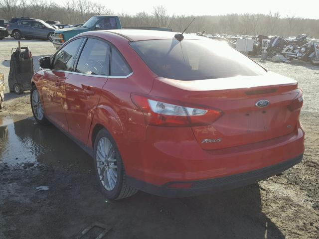 1FAHP3H22CL155938 - 2012 FORD FOCUS SEL RED photo 3