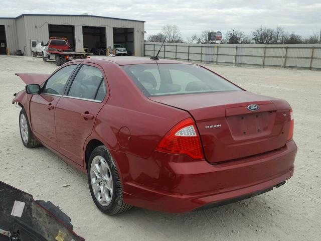 3FAHP0HA1AR191169 - 2010 FORD FUSION SE MAROON photo 3