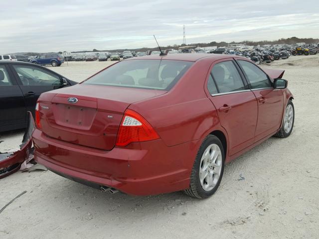 3FAHP0HA1AR191169 - 2010 FORD FUSION SE MAROON photo 4