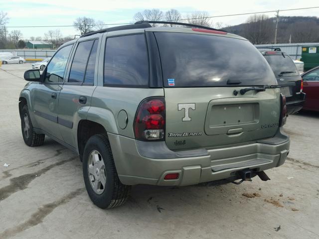 1GNDS13S732132493 - 2003 CHEVROLET TRAILBLAZE GREEN photo 3