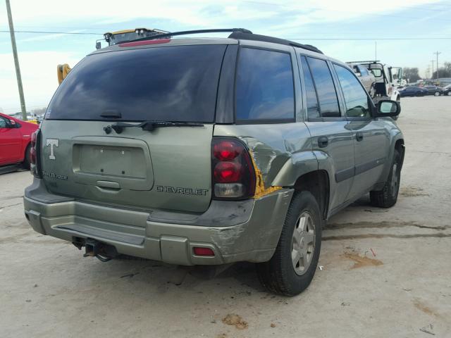 1GNDS13S732132493 - 2003 CHEVROLET TRAILBLAZE GREEN photo 4