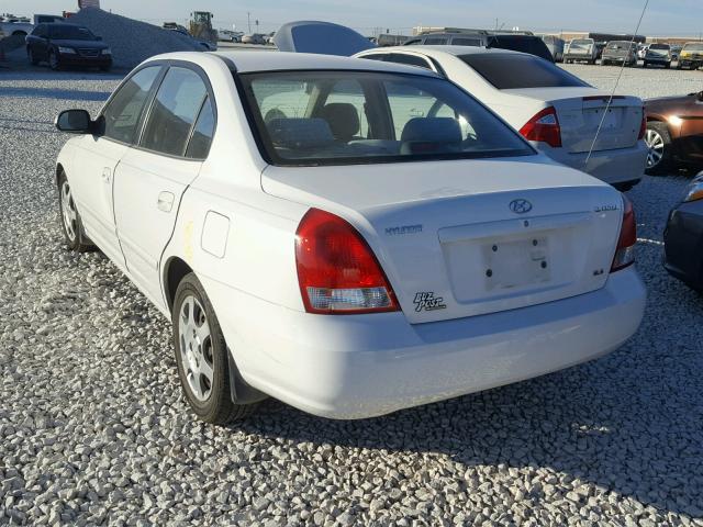 KMHDN45D62U415420 - 2002 HYUNDAI ELANTRA GL WHITE photo 3