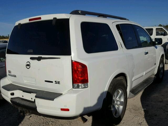 5N1BA08D59N602112 - 2009 NISSAN ARMADA SE WHITE photo 4