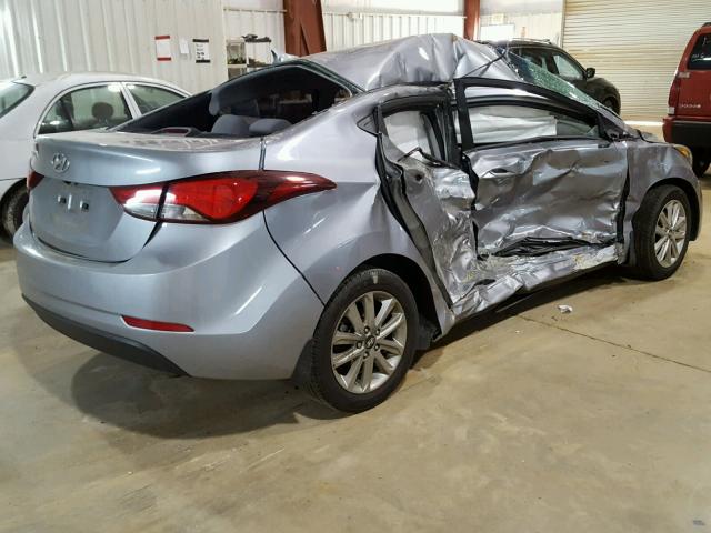 5NPDH4AE2FH591830 - 2015 HYUNDAI ELANTRA SE SILVER photo 4