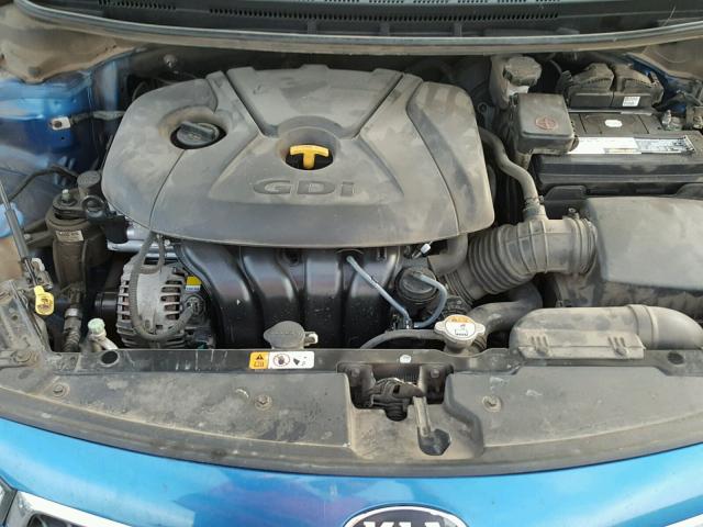 KNAFX4A83E5050898 - 2014 KIA FORTE EX BLUE photo 7