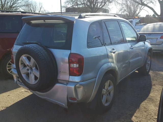 JTEHD20V746018024 - 2004 TOYOTA RAV4 SILVER photo 4