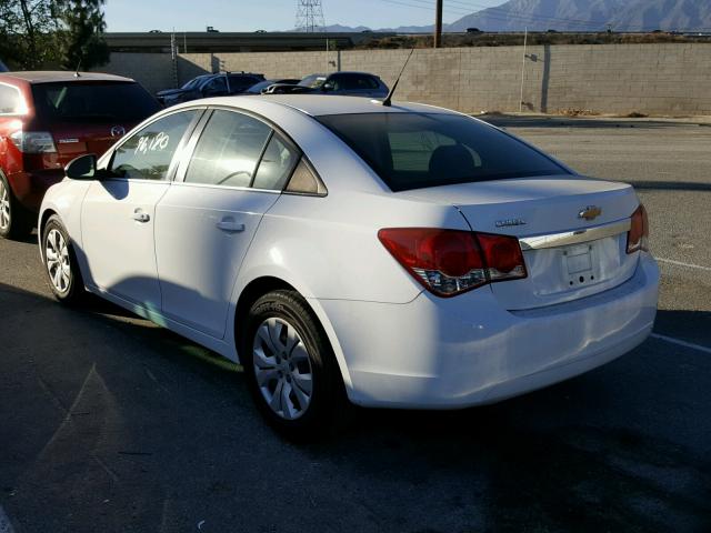 1G1PC5SH1C7249398 - 2012 CHEVROLET CRUZE LS WHITE photo 3