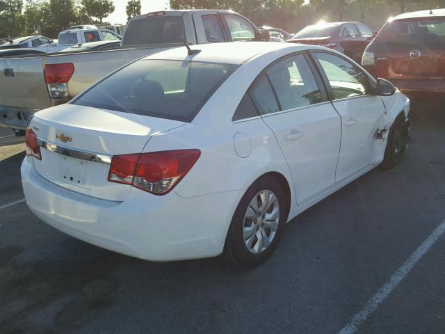 1G1PC5SH1C7249398 - 2012 CHEVROLET CRUZE LS WHITE photo 4