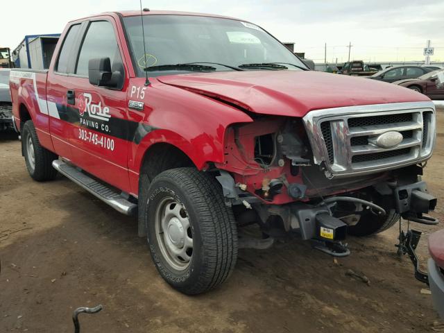 1FTRX14W58FC34666 - 2008 FORD F150 RED photo 1