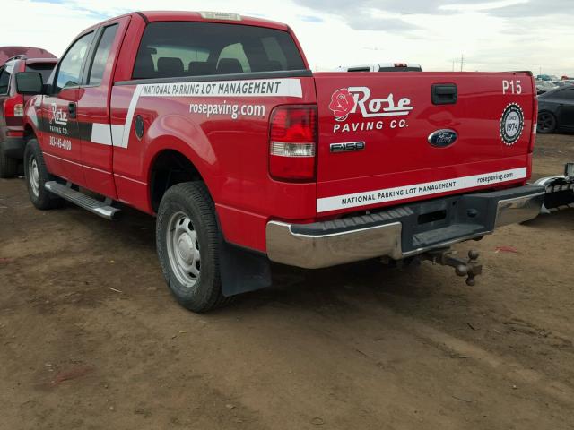 1FTRX14W58FC34666 - 2008 FORD F150 RED photo 3