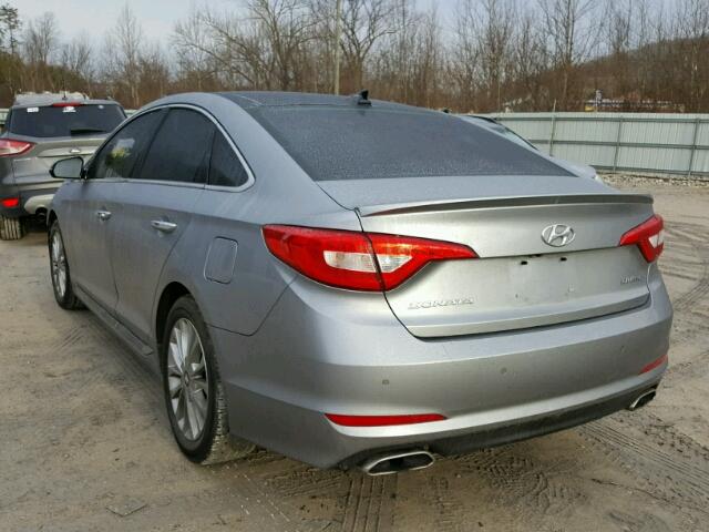 5NPE34AF3FH055027 - 2015 HYUNDAI SONATA SPO SILVER photo 3