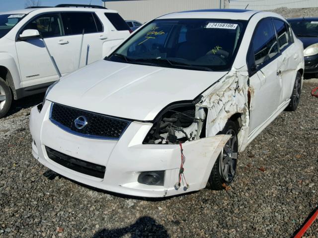 3N1AB6AP3CL675462 - 2012 NISSAN SENTRA 2.0 WHITE photo 2