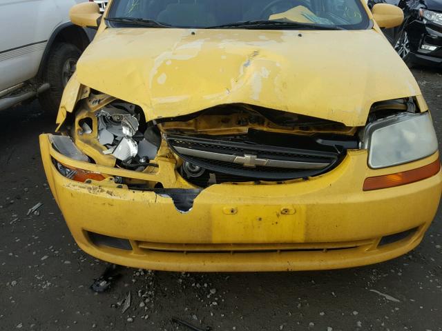 KL1TG62645B307381 - 2005 CHEVROLET AVEO LT YELLOW photo 9