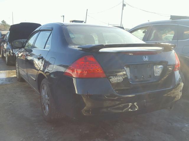 1HGCM56327A081086 - 2007 HONDA ACCORD SE BLACK photo 3