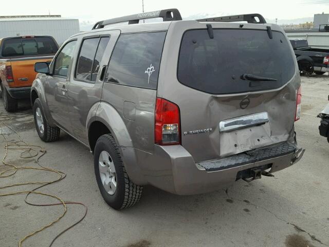 5N1AR18W16C675271 - 2006 NISSAN PATHFINDER TAN photo 3