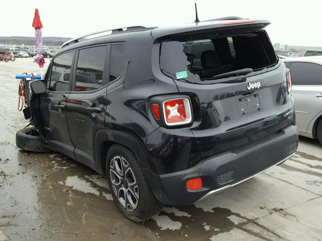 ZACCJADT2GPD64817 - 2016 JEEP RENEGADE L BLACK photo 3