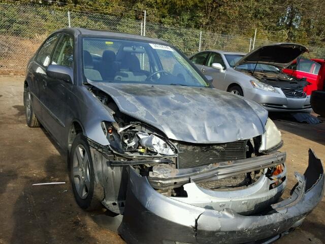 2HGES25724H623415 - 2004 HONDA CIVIC EX SILVER photo 1