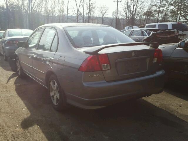 2HGES25724H623415 - 2004 HONDA CIVIC EX SILVER photo 3