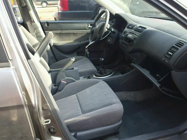 2HGES25724H623415 - 2004 HONDA CIVIC EX SILVER photo 5