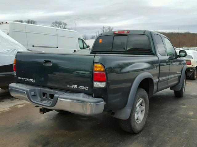 5TBBT44142S238405 - 2002 TOYOTA TUNDRA ACC GREEN photo 4