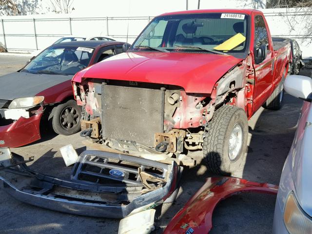 1FTNF20L41EC29053 - 2001 FORD F250 SUPER RED photo 2