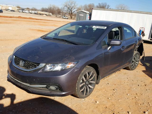 2HGFB2F96FH532672 - 2015 HONDA CIVIC EXL GRAY photo 2