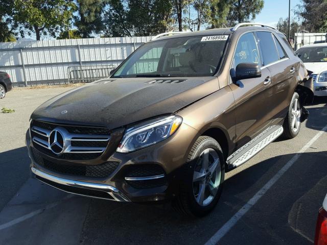 4JGDA5JB9HA973732 - 2017 MERCEDES-BENZ GLE 350 BROWN photo 2