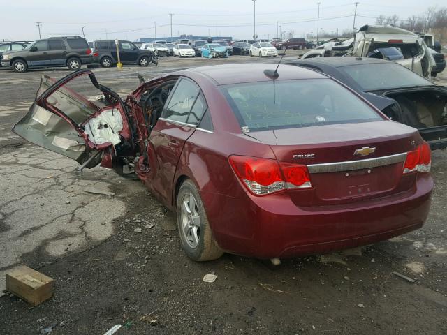 1G1PC5SB2F7152534 - 2015 CHEVROLET CRUZE LT MAROON photo 3