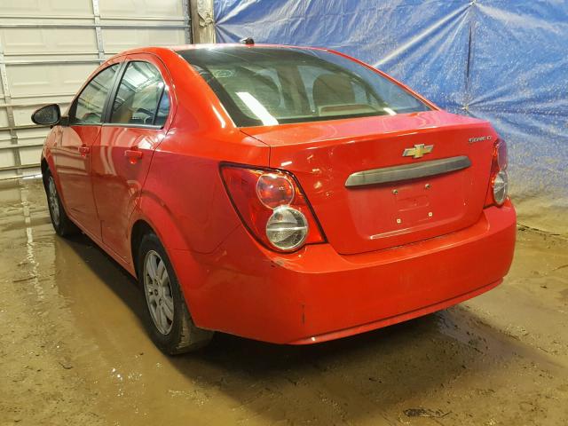 1G1JC5SHXE4158639 - 2014 CHEVROLET SONIC LT RED photo 3