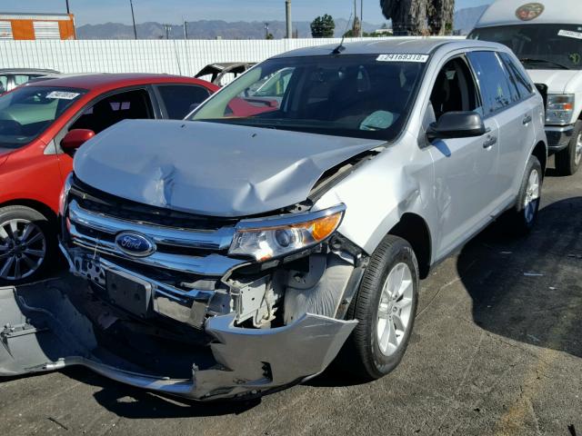 2FMDK3GC9EBA29947 - 2014 FORD EDGE SE SILVER photo 2