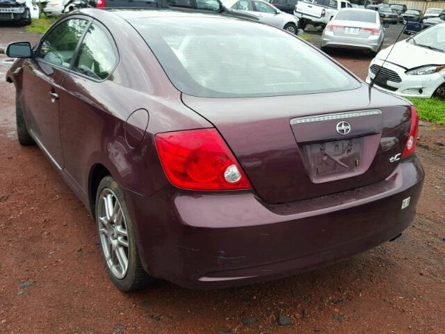 JTKDE167060096596 - 2006 TOYOTA SCION TC 栗色 照片 3