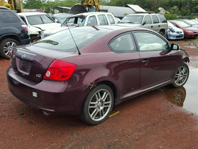 JTKDE167060096596 - 2006 TOYOTA SCION TC 栗色 照片 4