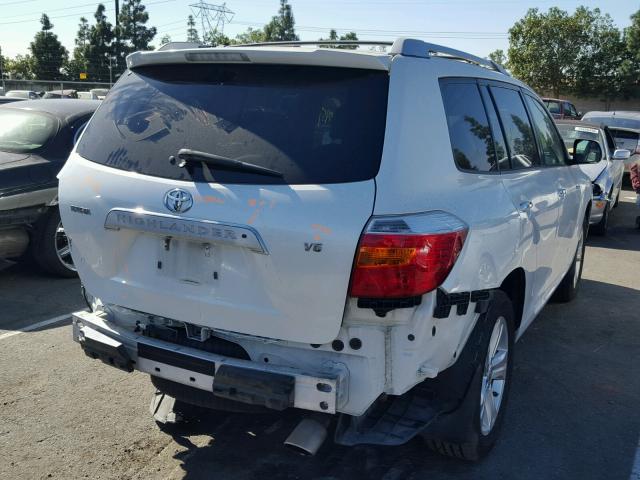 JTEDS42A482038545 - 2008 TOYOTA HIGHLANDER WHITE photo 4