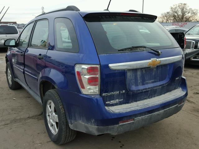 2CNDL23F476024402 - 2007 CHEVROLET EQUINOX LS BLUE photo 3