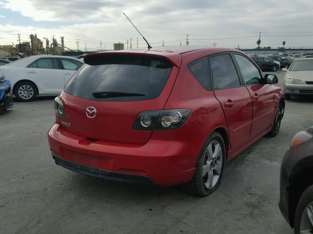 JM1BK344661519591 - 2006 MAZDA 3 HATCHBAC RED photo 4