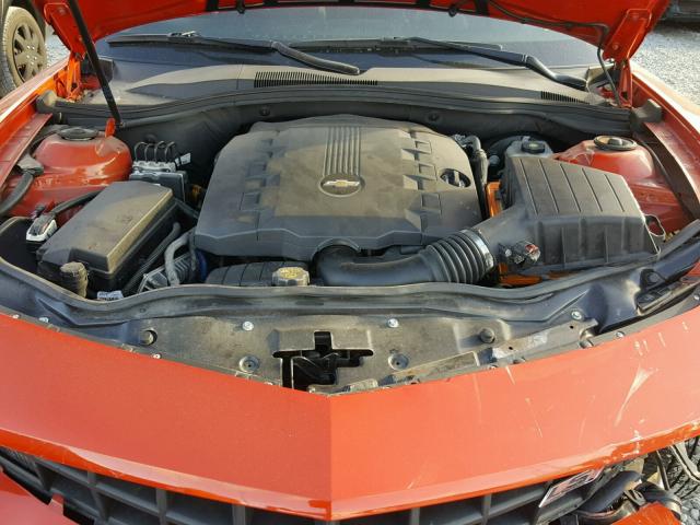 2G1FA1E30D9210232 - 2013 CHEVROLET CAMARO LS ORANGE photo 7