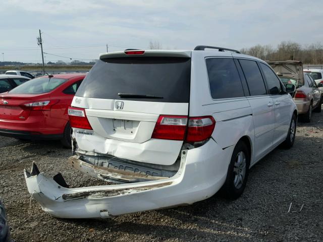 5FNRL38677B452306 - 2007 HONDA ODYSSEY EX WHITE photo 4