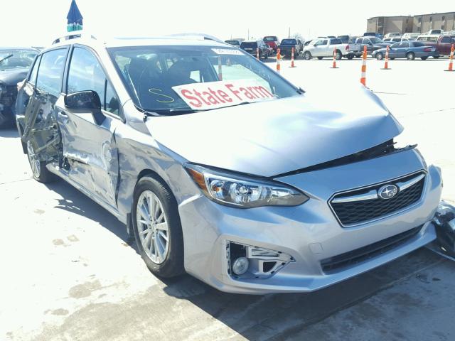 4S3GTAD61H3701652 - 2017 SUBARU IMPREZA PR SILVER photo 1