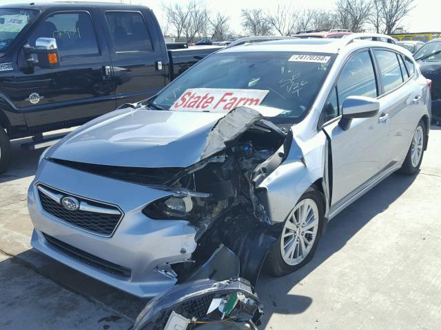 4S3GTAD61H3701652 - 2017 SUBARU IMPREZA PR SILVER photo 2