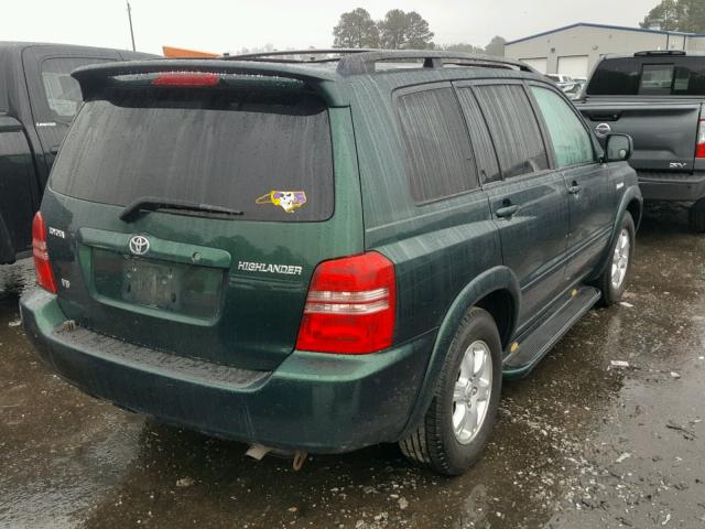 JTEGF21A930088661 - 2003 TOYOTA HIGHLANDER GREEN photo 4