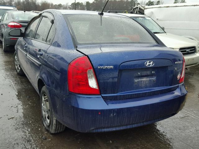 KMHCN46C09U314417 - 2009 HYUNDAI ACCENT GLS BLUE photo 3