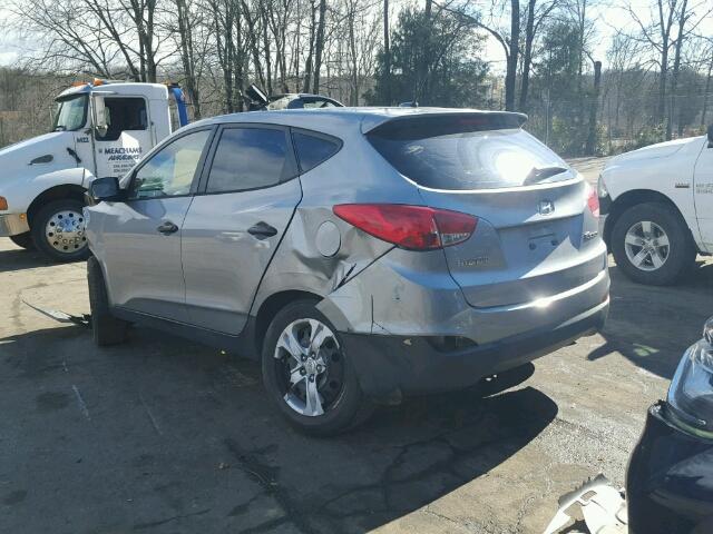 KM8JT3AC3AU077974 - 2010 HYUNDAI TUCSON GLS SILVER photo 3