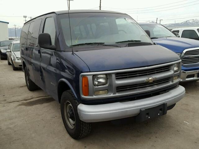 1GAGG25R311209184 - 2001 CHEVROLET EXPRESS G2 BLUE photo 1