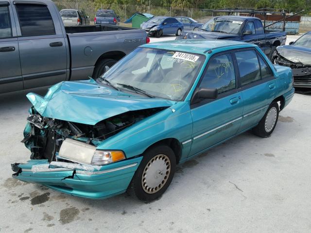 3MASM10J2SR646056 - 1995 MERCURY TRACER BAS GREEN photo 2