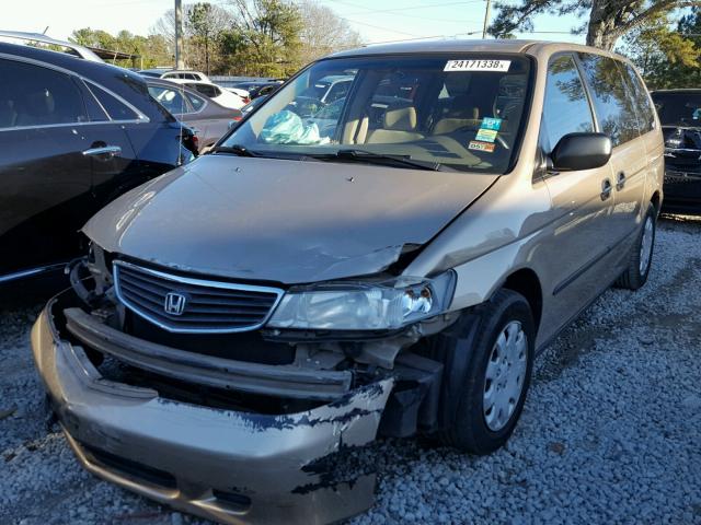 2HKRL1855YH606722 - 2000 HONDA ODYSSEY LX GOLD photo 2