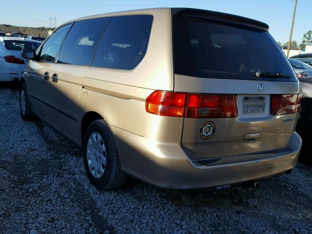 2HKRL1855YH606722 - 2000 HONDA ODYSSEY LX GOLD photo 3