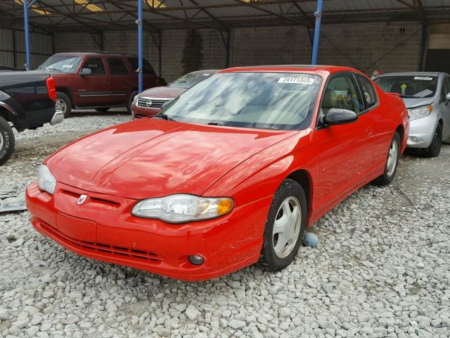 2G1WX15K619342798 - 2001 CHEVROLET MONTE CARL RED photo 2