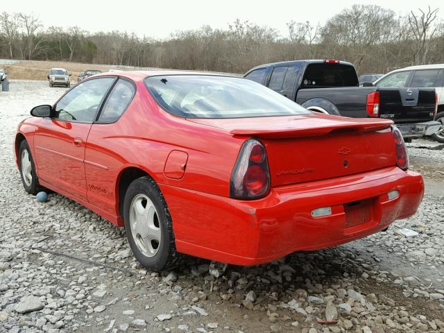 2G1WX15K619342798 - 2001 CHEVROLET MONTE CARL RED photo 3