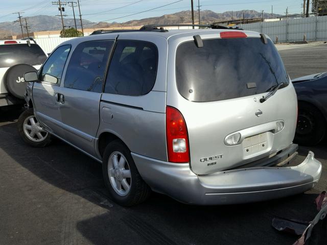 4N2ZN16T41D818810 - 2001 NISSAN QUEST SE SILVER photo 3