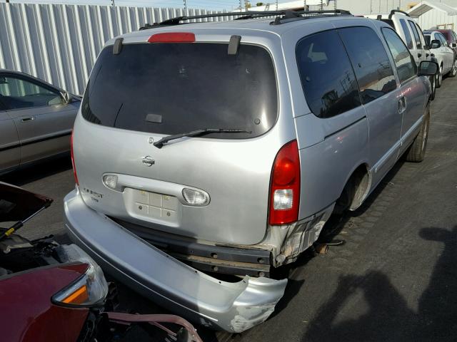 4N2ZN16T41D818810 - 2001 NISSAN QUEST SE SILVER photo 4